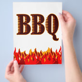 BBQ Red Flames Custom Flyer Vorlage (Hand)