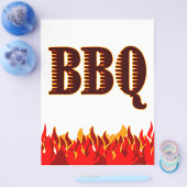 BBQ Red Flames Custom Flyer Vorlage (Einzeln)