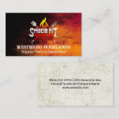 BBQ | Restaurant | Feuer Visitenkarte (Vorne/Hinten)