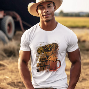 BBQ Rindfleisch Bier T-Shirt
