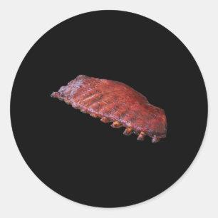 BBQ-Rippchen-Racken Runder Aufkleber