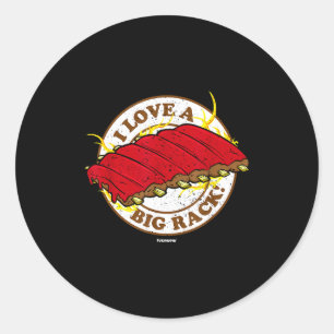 Bbq-Rippchen  Runder Aufkleber