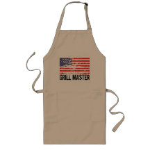BBQ-Schürze mit amerikanischer Flagge im Distresse