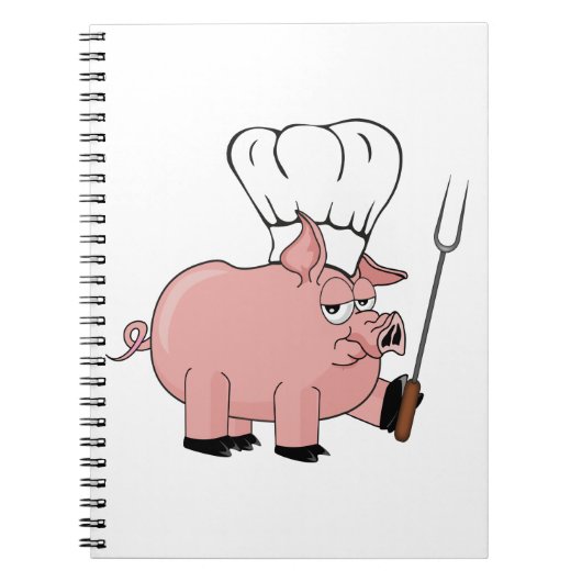 BBQ-Schwein Notizblock (Vorderseite)
