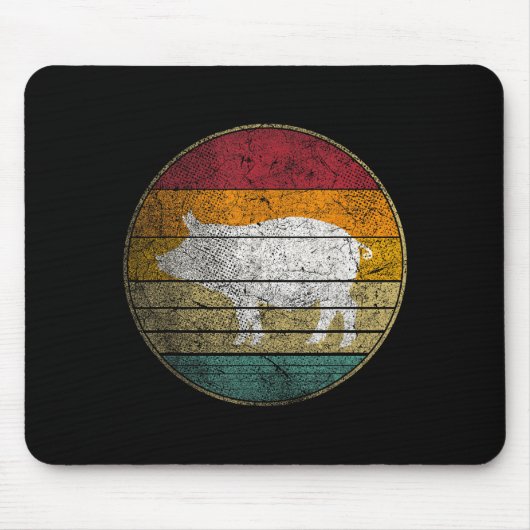 BBQ-Schwein - vintage Geburtstag Mutter Vater Tag  Mousepad (Vorne)