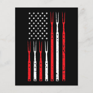 BBQ Shirt for Men Vater Gift Patriotic USA Flag Flyer