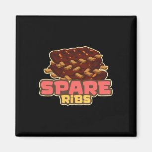 Bbq Spare Ribs Barbecue Grill Räucherfleisch Schwe Magnet