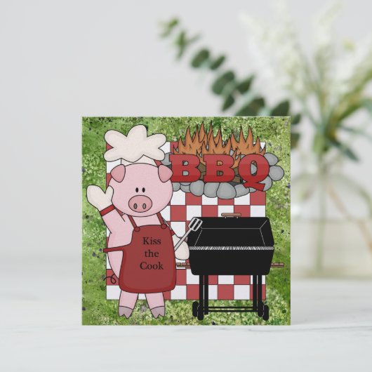 BBQ! SRF EINLADUNG (Stehend Vorderseite)