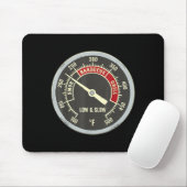 BBQ-Thermometer Rauchiges Barbecue-Grill Low Slow Mousepad (Mit Mouse)