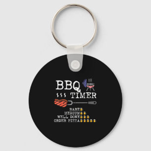 BBQ-Timer-Flagge lustiger Barbecue-Grill 4. Juli P Schlüsselanhänger
