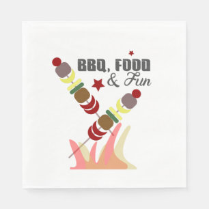 BBQ Vatertag Dad Opa Grillfest Serviette