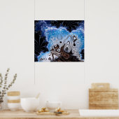 BBQSHOES: Fraktal Art Design 103985 Poster (Küche)