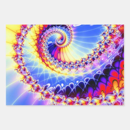 BBQSHOES™ Psychedelisches Fraktal Geschenkpapier Set (Vorderseite 2)