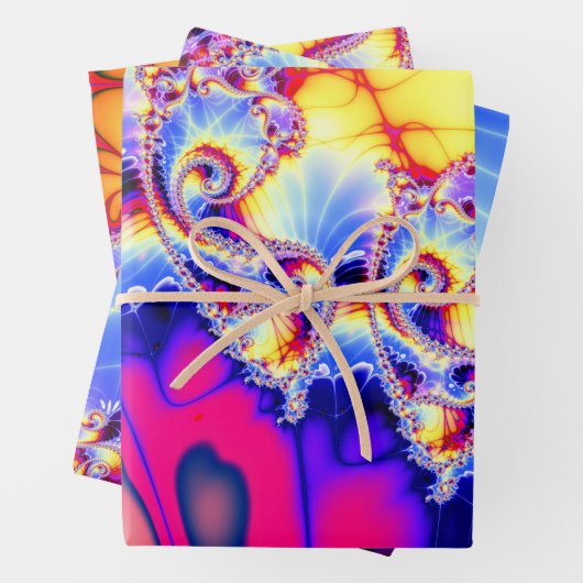 BBQSHOES™ Psychedelisches Fraktal Geschenkpapier Set (Beispiel)