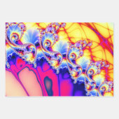 BBQSHOES™ Psychedelisches Fraktal Geschenkpapier Set (Vorderseite)