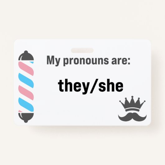 BBS Pronouns Sie/sie Ausweis (Vorderseite)