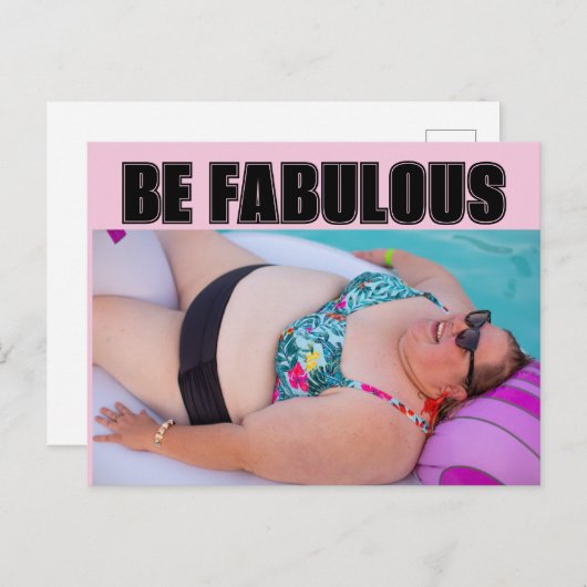 BBW BEACH GROSSE BADESCHÖNHEIT SEIN SCHÖNE Postkar Postkarte (Vorne/Hinten)