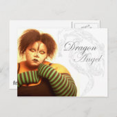 BBW Dragon Angel Postkarte (Vorne/Hinten)