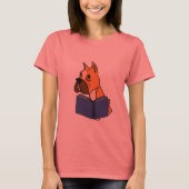 BC: Boxer Dog Reading a Book Shirt (Vorderseite)