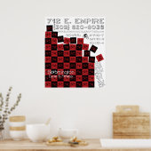 BC&F Kaskade mit Informationen zum Geschäft Poster (Küche)