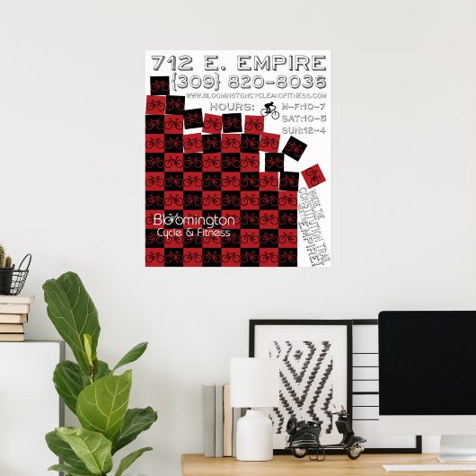 BC&F Kaskade mit Informationen zum Geschäft Poster (Heimbüro)