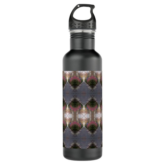 BC Fall Trees Ikat Pouf Edelstahlflasche (Vorderseite)