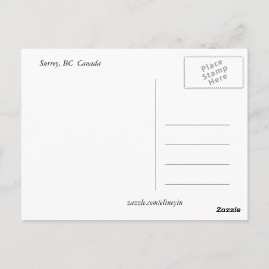 BC, Frühlingspflaume Postkarte (Rückseite)