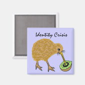 BC: Funny kiwi Bird and Fruchtmagnet Magnet (Vorderseite/Rückseite)