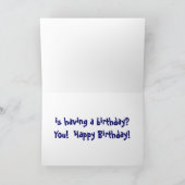 BC: Funny Owl Birthday Card Karte (Innenseite)