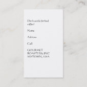 BC für diejenigen, die an der Förderung von Gourme Visitenkarte (Rückseite)