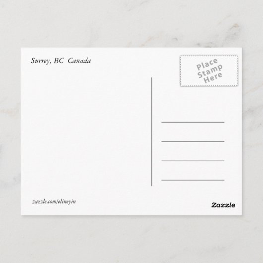 BC Gartenbau-Blume Postkarte (Rückseite)