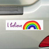 BC- glaube ich Regenbogenaufkleber Autoaufkleber (Auf Auto)