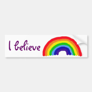 BC- glaube ich Regenbogenaufkleber Autoaufkleber