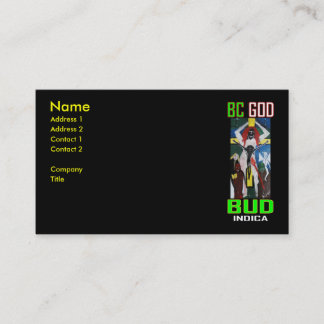 BC GOD BUD INDICA VISITENKARTE
