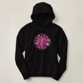 BC Leopard Pink Out Darts Tackle Brustkrebs Awa Hoodie (Design vorne)