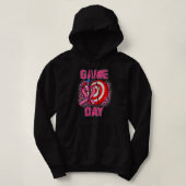 BC Leopard Pink Out Darts Tackle Brustkrebs Awa Hoodie (Design vorne)