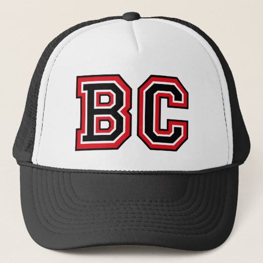 ‚BC‘ Monogram Truckerkappe (Vorderseite)