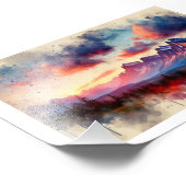 BC Rockies Sunset,  Fotodruck (Ecke)