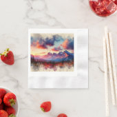 BC Rockies Sunset,  Serviette (Beispiel)