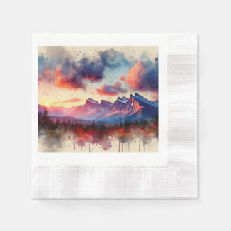 BC Rockies Sunset, Serviette