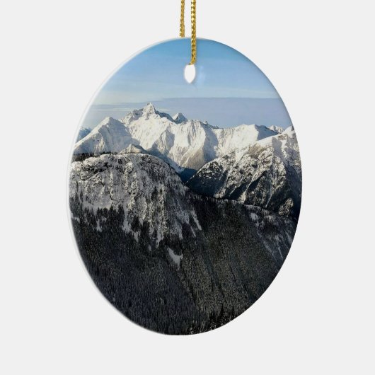 BC Snowy Mountains Keramik Ornament (Rechts)