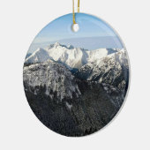 BC Snowy Mountains Keramik Ornament (Links)