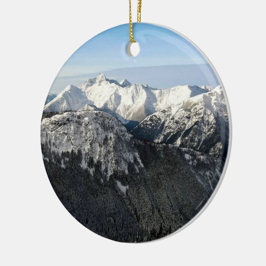 BC Snowy Mountains Keramik Ornament (Links)