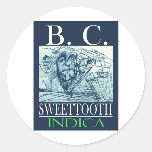 BC SWEETTOOTH INDICA RUNDER AUFKLEBER (Vorderseite)