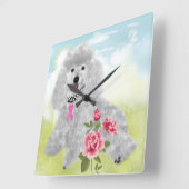 BCA Poodles Rule Wall Clock Quadratische Wanduhr (Winkel)