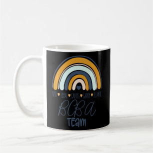 Bcba Team Boho Rainbow Rbt Aba wendet Verhalten an Kaffeetasse