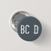 "BCD" Alphabet Collectible (#4) Button (Vorne & Hinten)