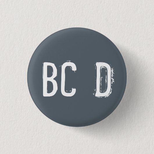 "BCD" Alphabet Collectible (#4) Button (Vorderseite)
