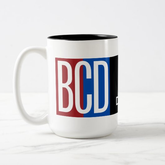 BCD Logo Coffee Mug Zweifarbige Tasse (Links)