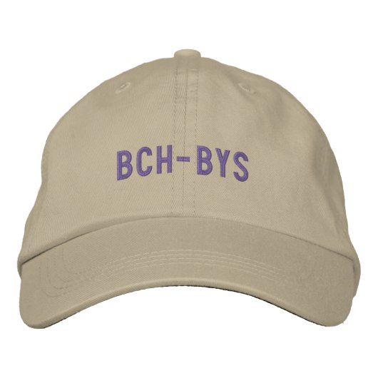 BCH - BYS Mütze (Khaki mit Teal) Bestickte Baseballkappe (Vorderseite)